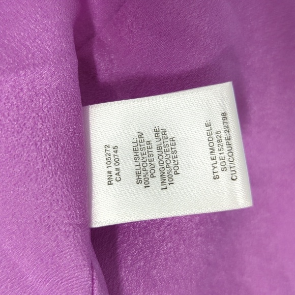 Halston Heritage Drape Back Tulip Split Sleeve Chiffon Dress Purple 6 party - Picture 10 of 13